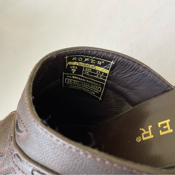 Roper Brown Mules with Pointed Toe and Low Heel - Picture 4 of 9